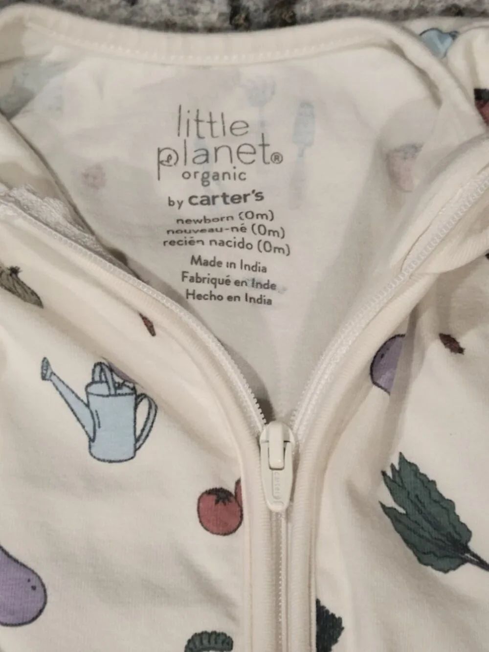 Little Planet Organic Carter's NB Garden Print Zip Footie Sleeper Newborn